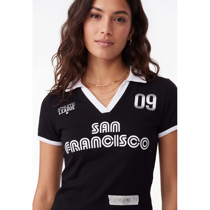 Polera Polo Mujer Negro 4