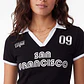 Polera Polo Mujer Negro - Miniatura 4