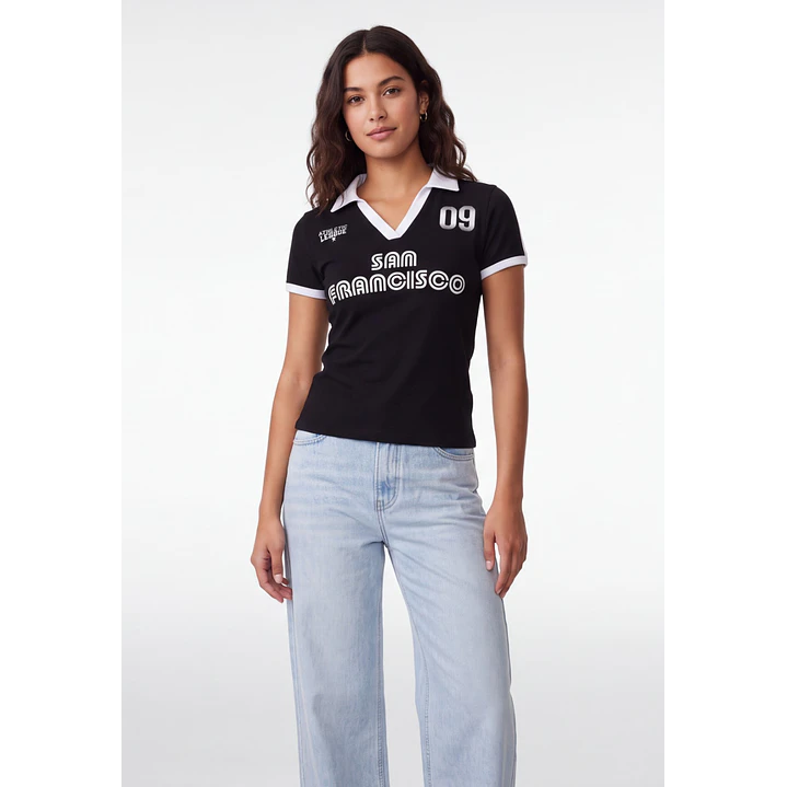 Polera Polo Mujer Negro 1