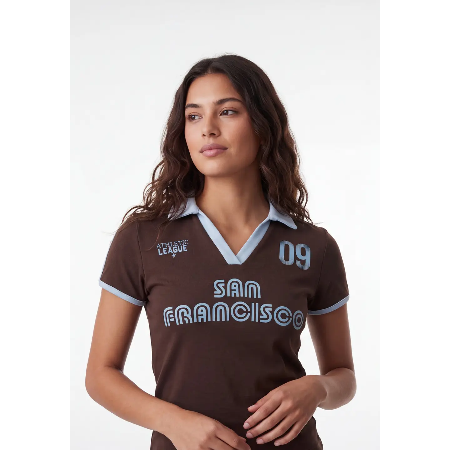 Polera Polo Mujer Café 4