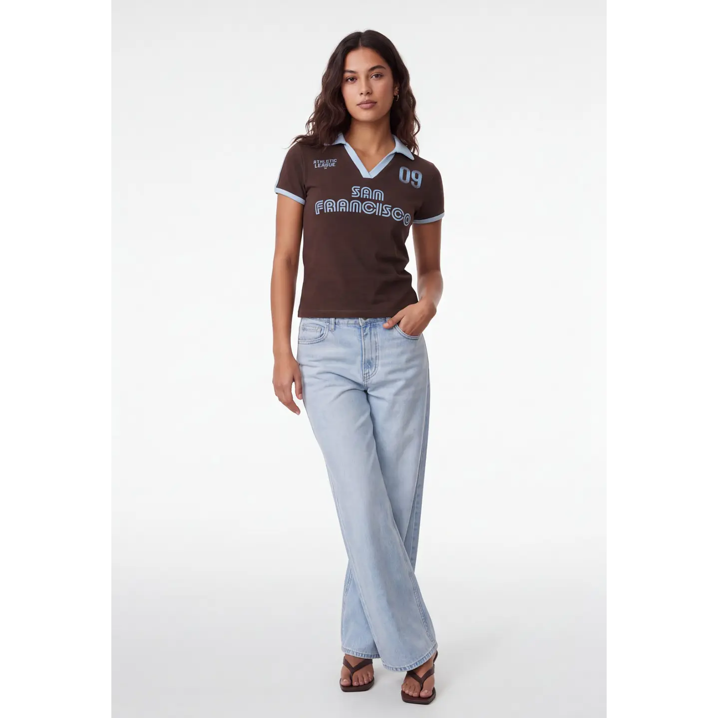 Polera Polo Mujer Café 3