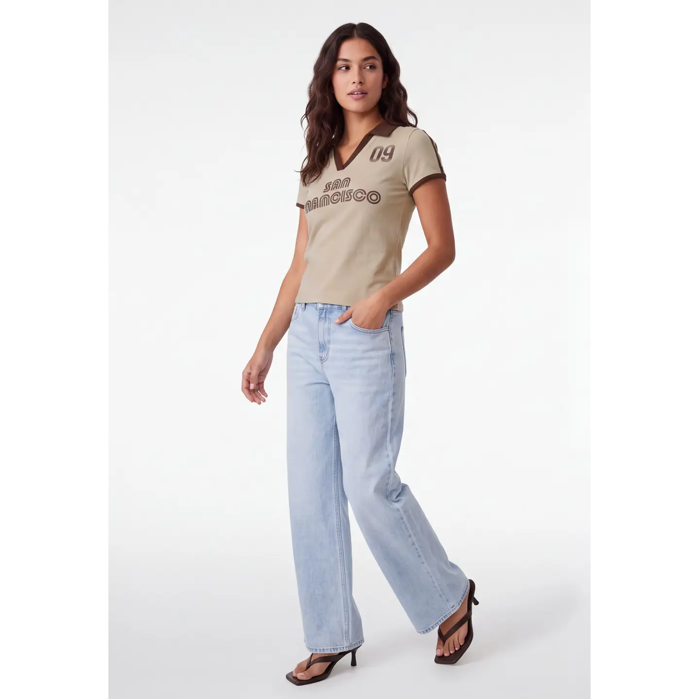 Polera Polo Mujer Beige 3