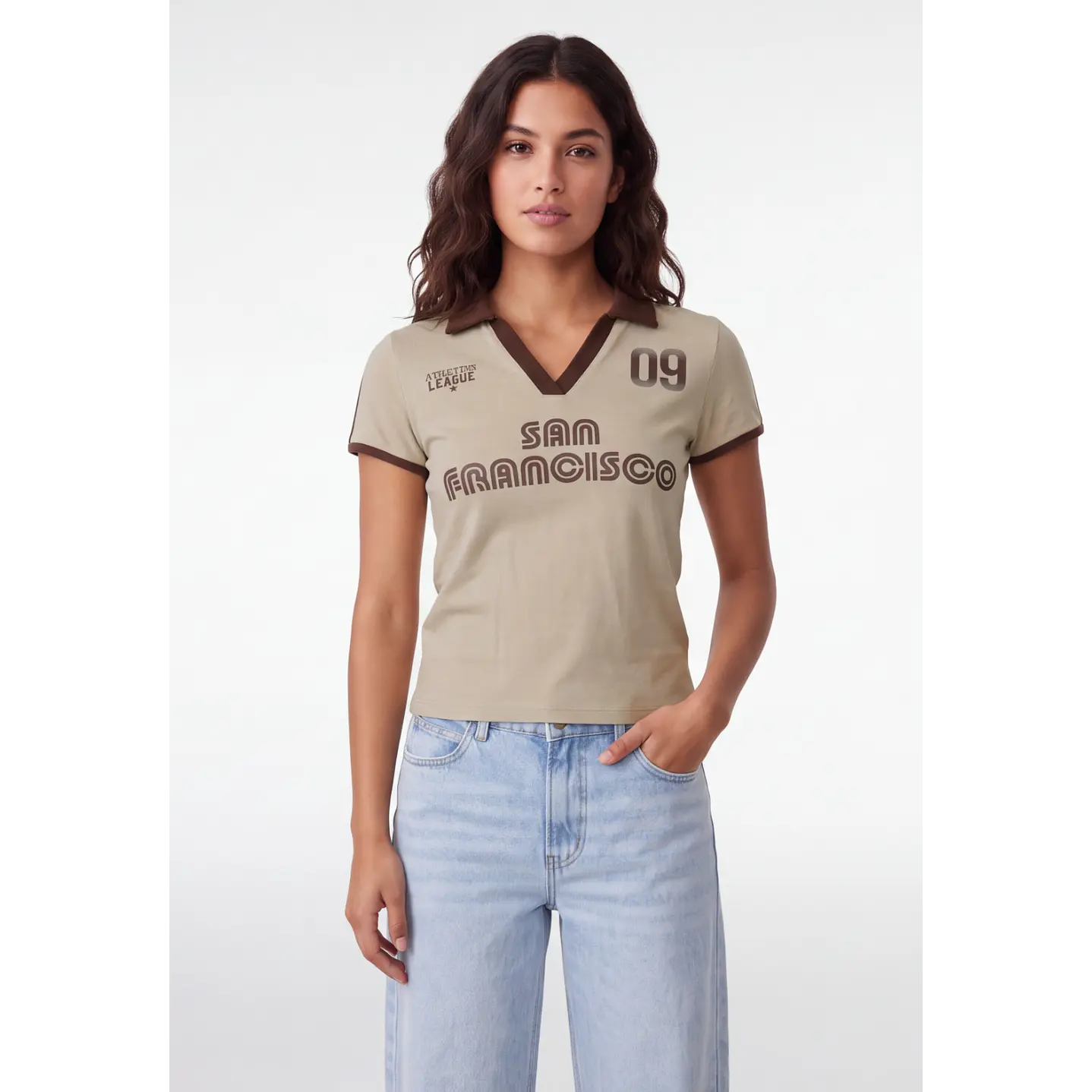 Polera Polo Mujer Beige 1