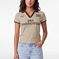 Polera Polo Mujer Beige - Miniatura 1