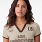 Polera Polo Mujer Beige - Miniatura 4