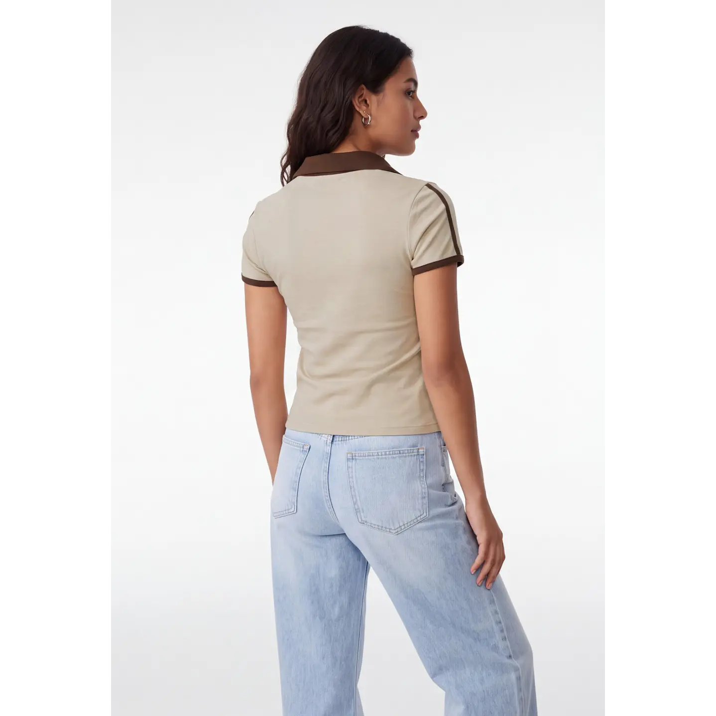 Polera Polo Mujer Beige 2