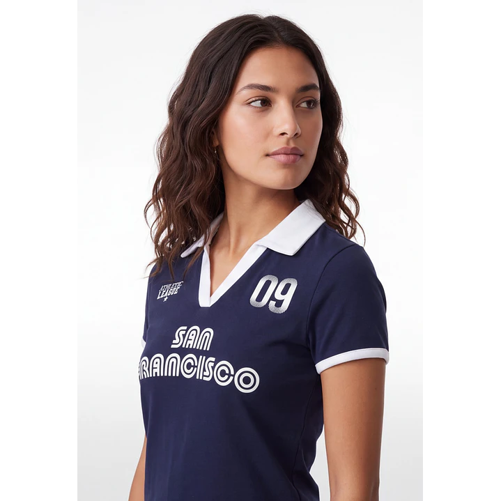 Polera Polo Mujer Azul 4