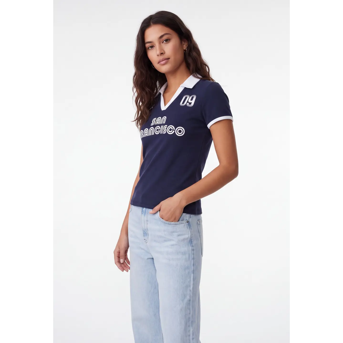 Polera Polo Mujer Azul 1