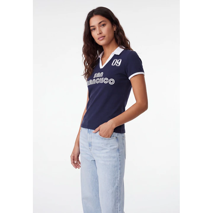 Polera Polo Mujer Azul 1