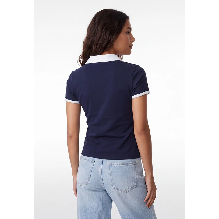 Polera Polo Mujer Azul 2