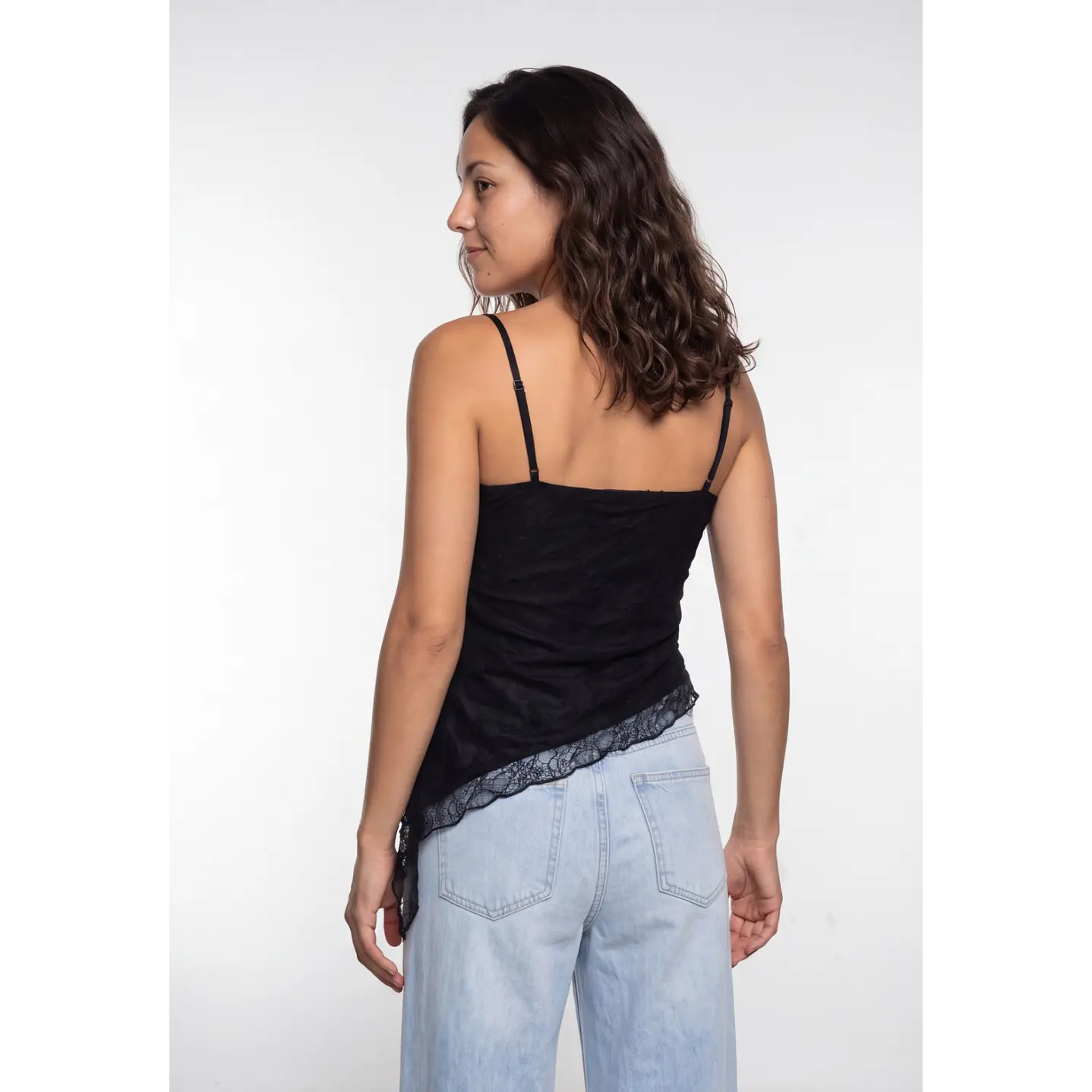 Peto Encaje Mujer Sin Manga Negro 2
