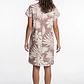 Vestido Hojas Mujer Beige - Miniatura 2
