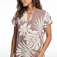 Vestido Hojas Mujer Beige - Miniatura 4