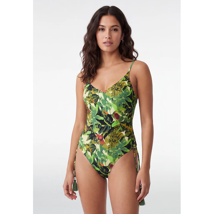 Traje De Baño Entero Mujer Verde 1
