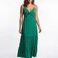 Vestido Largo Espalda Abierta Mujer Verde - Miniatura 3