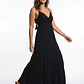 Vestido Largo Espalda Abierta Mujer Negro - Miniatura 3