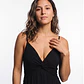 Vestido Largo Espalda Abierta Mujer Negro - Miniatura 4