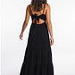 Vestido Largo Espalda Abierta Mujer Negro - Miniatura 2
