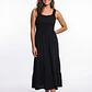 Vestido Largo Panal Mujer Negro - Miniatura 3