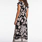 Vestido Largo Flores Mujer Negro - Miniatura 2