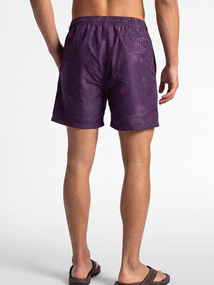 Traje De Baño Palmeras Hombre Lila