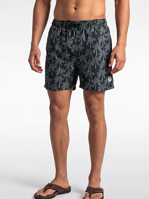Traje De Baño Palmeras Hombre Azul