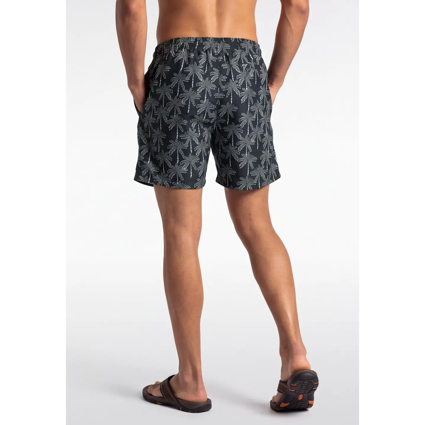 Traje De Baño Palmeras Hombre Azul 2