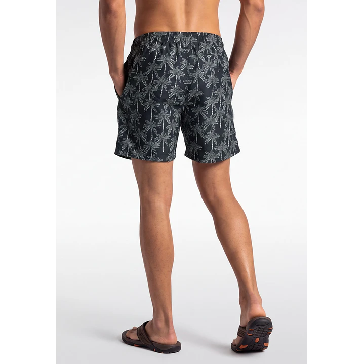 Traje De Baño Palmeras Hombre Azul 2