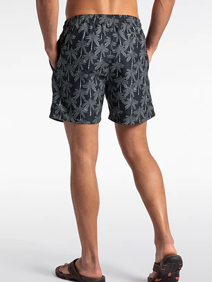 Traje De Baño Palmeras Hombre Azul