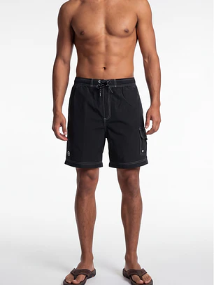 Traje De Baño Cargo Hombre Negro