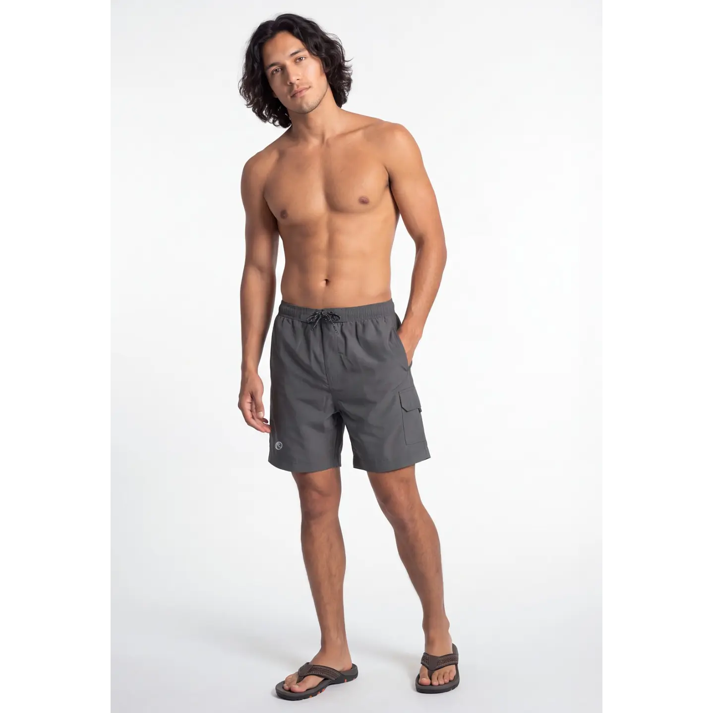 Traje De Baño Cargo Cargo Hombre Gris 3