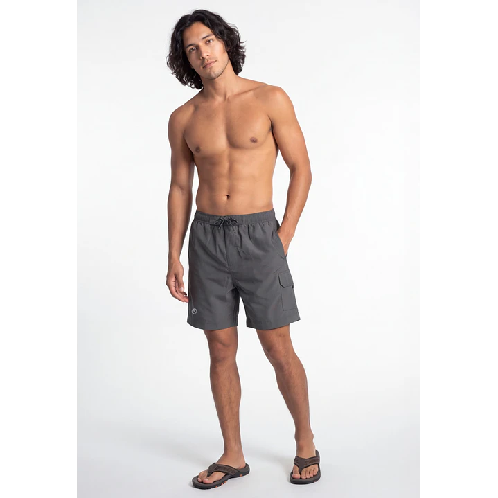 Traje De Baño Cargo Cargo Hombre Gris 3