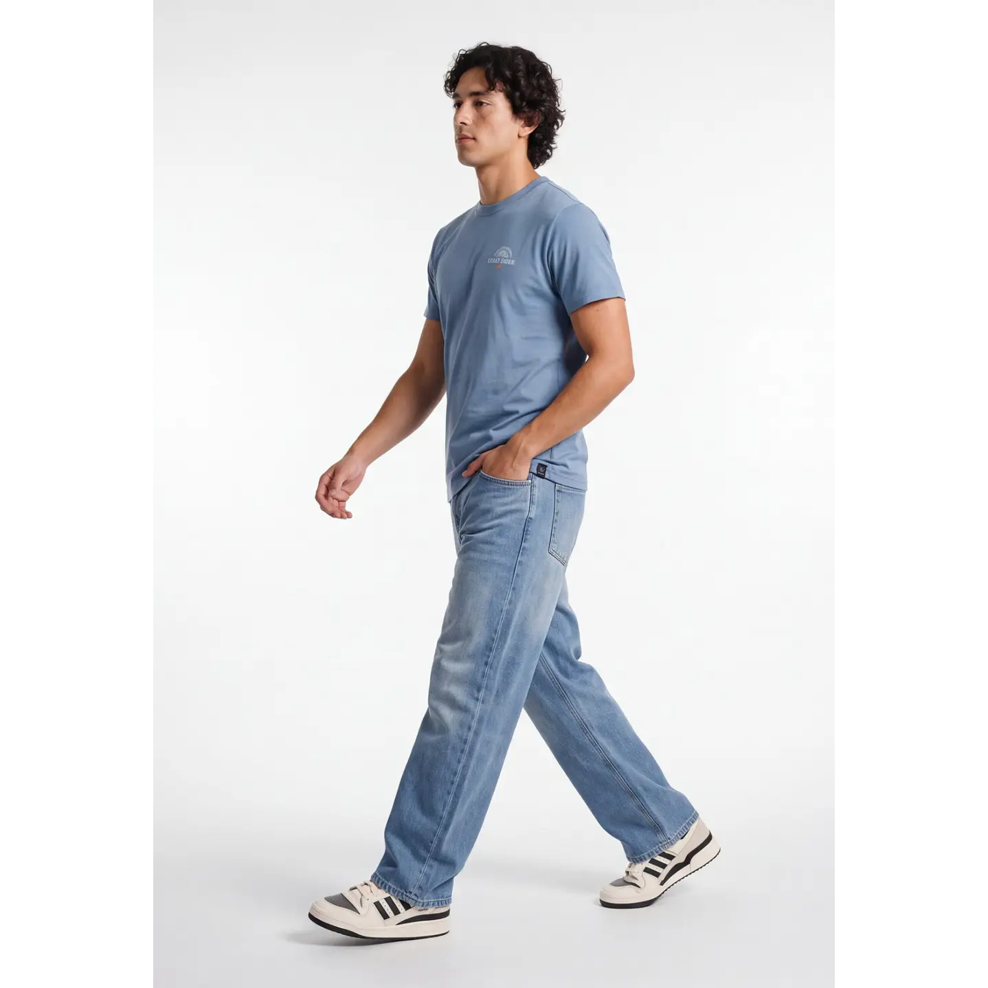 Polera Coast Rider Hombre Azul 3