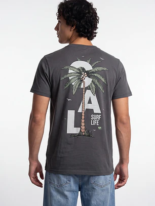 Polera Básica Hombre Gris