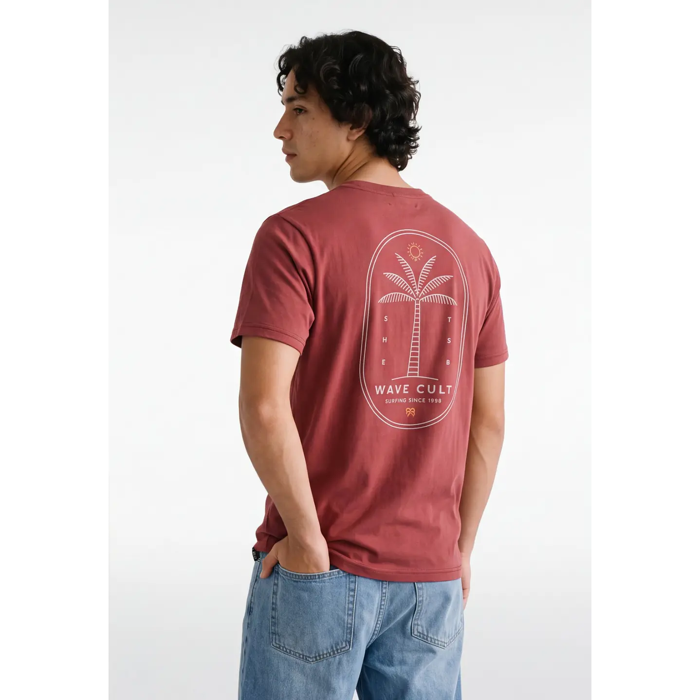 Polera Básica Hombre Burdeo 1