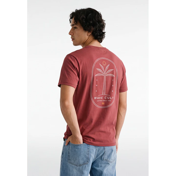 Polera Básica Hombre Burdeo 1