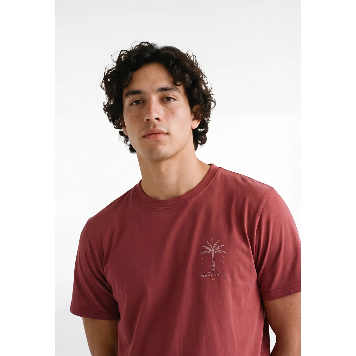 Polera Básica Hombre Burdeo 4