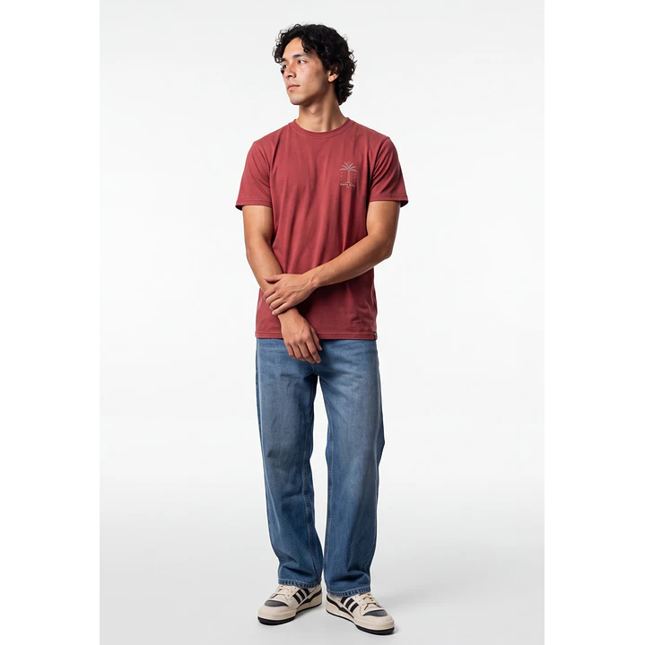 Polera Básica Hombre Burdeo 3