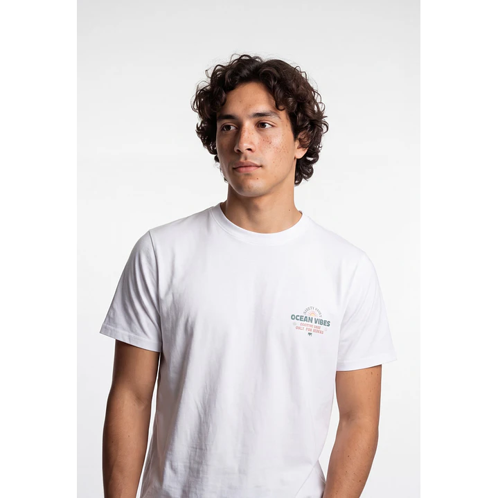 Polera Básica Hombre Blanco 4
