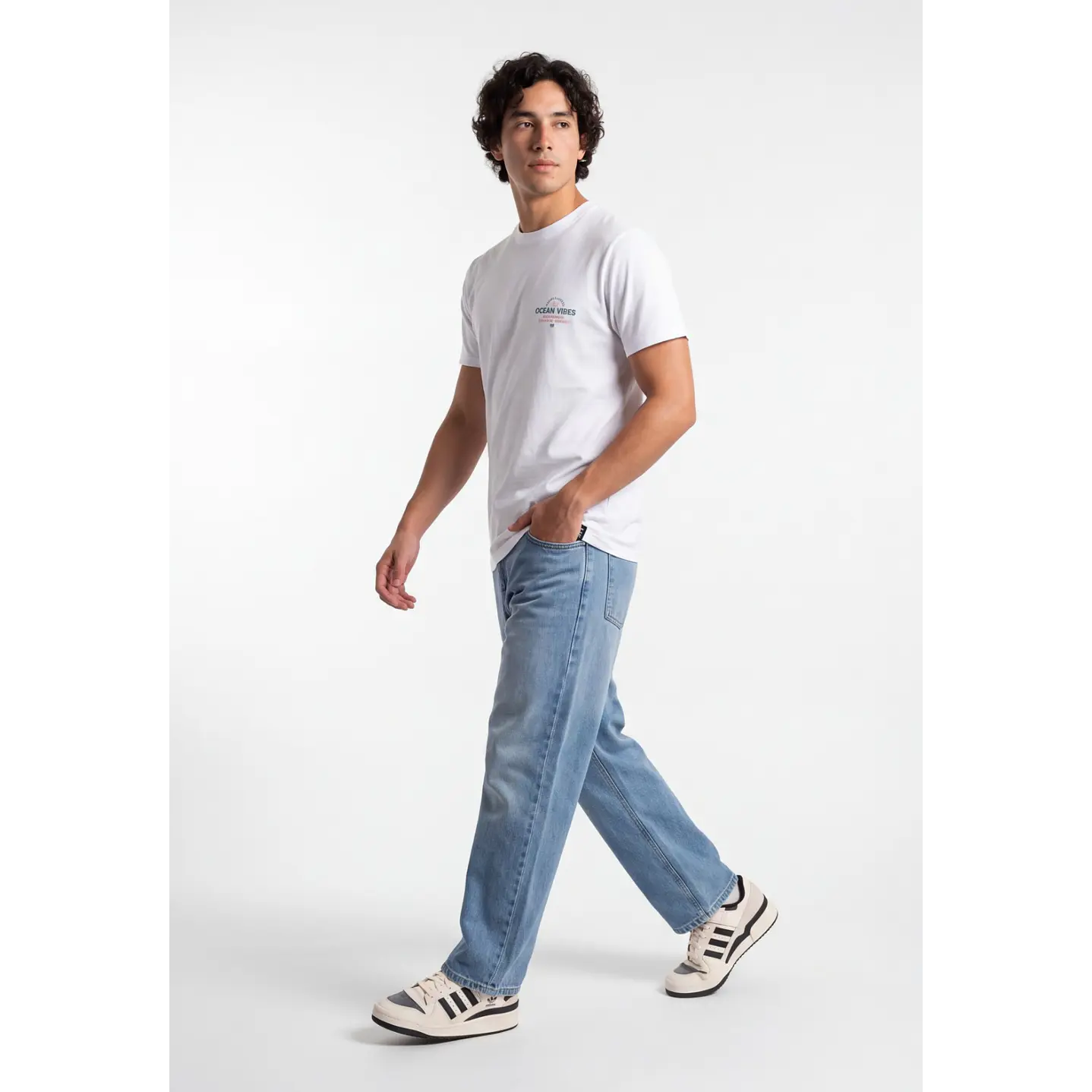 Polera Básica Hombre Blanco 3