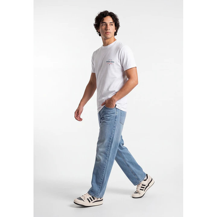 Polera Básica Hombre Blanco 3