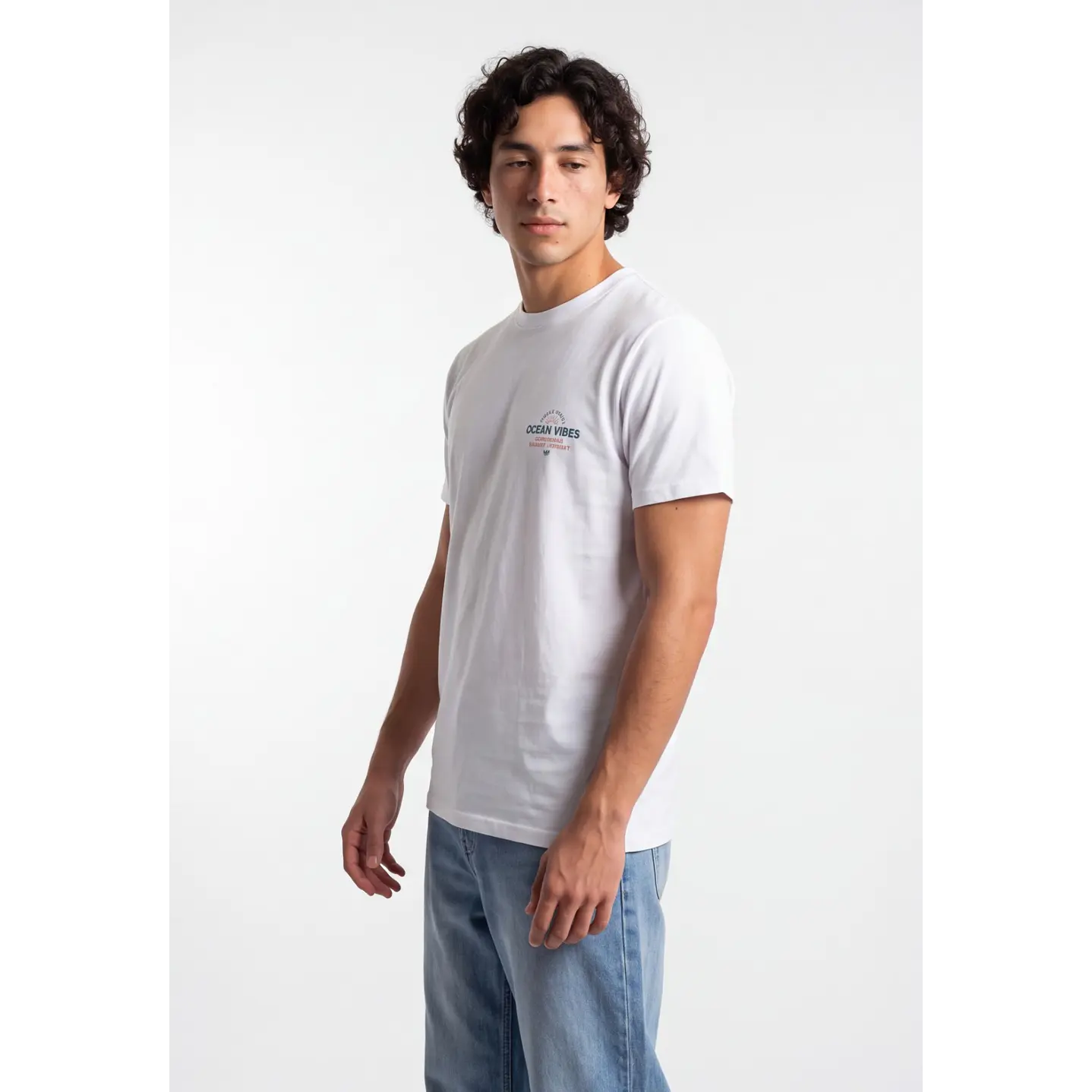 Polera Básica Hombre Blanco 2