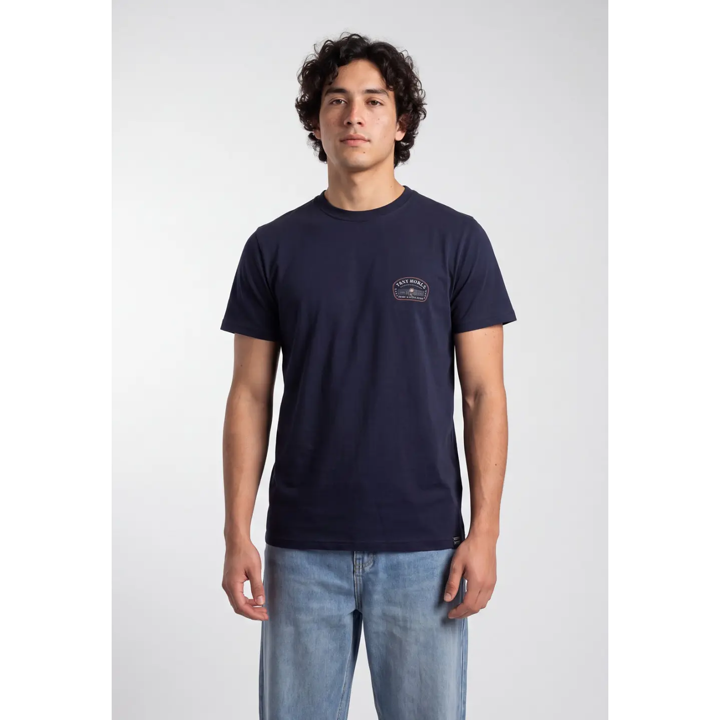 Polera Básica Hombre Azul 2