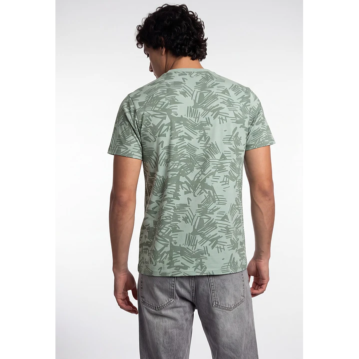 Polera Hojas Hombre Verde 2