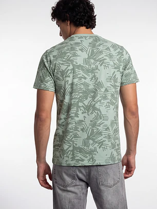 Polera Hojas Hombre Verde