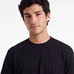 Polera Básica Boxy Fit Hombre Negro - Miniatura 4