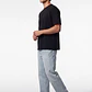 Polera Básica Boxy Fit Hombre Negro - Miniatura 3