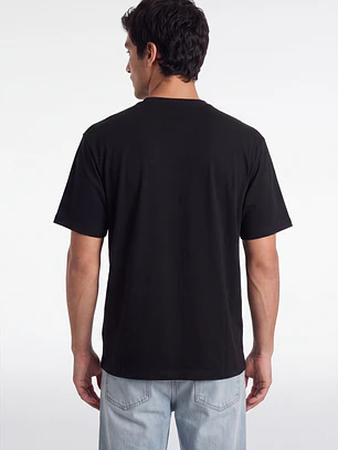 Polera Básica Boxy Fit Hombre Negro