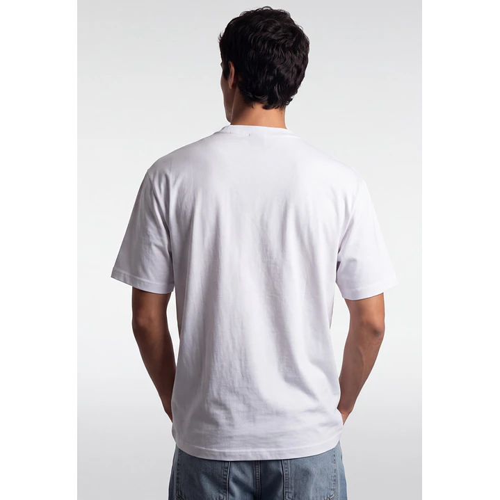 Polera Básica Boxy Fit Hombre Blanco 2