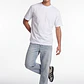 Polera Básica Boxy Fit Hombre Blanco - Miniatura 3